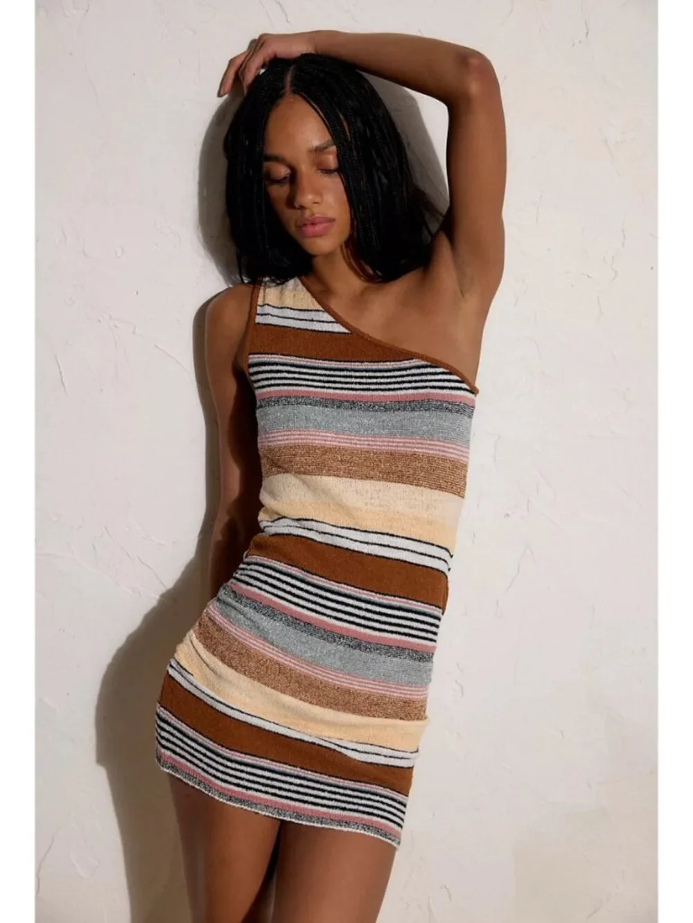 NWT Free People Sun Rays Sweater Mini Dress Maple Combo Small